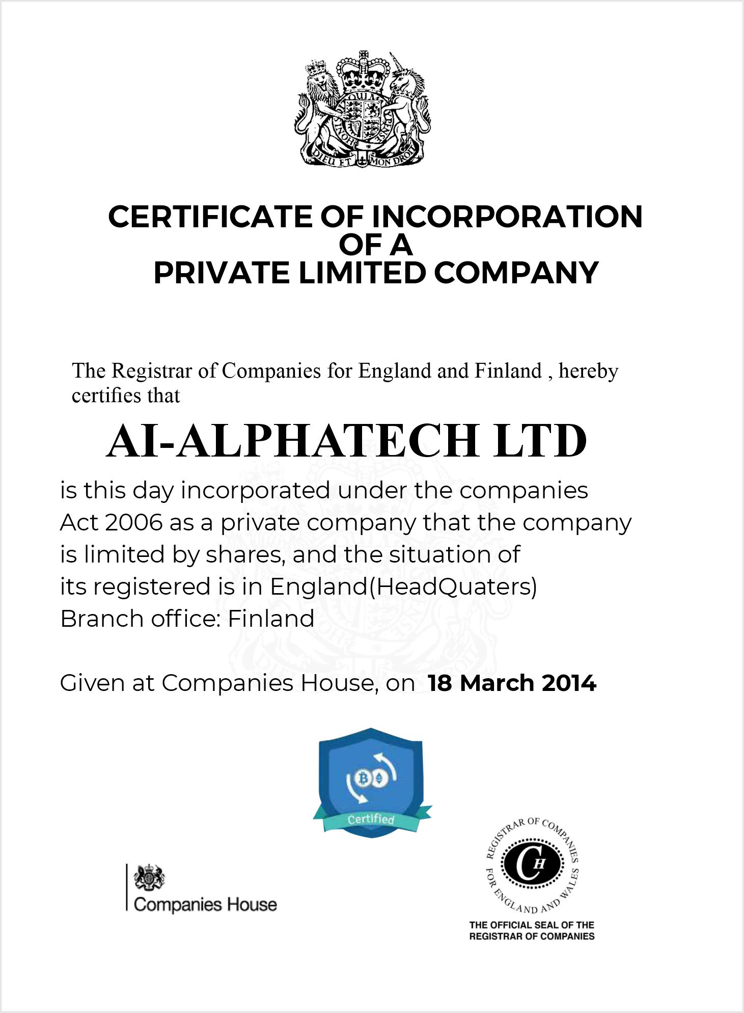 Certificate Preview